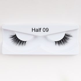 1Pair Mink Half Lashes Soft Thick Eye End Lengthening Faux Eyelashes Natural Long Handmade Eyelash Cross Curl 3D Lash For Makeup